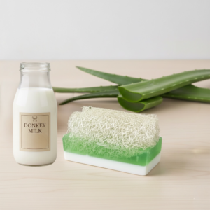 EŞEK SÜTÜ&ALOE VERA KABAK LİFLİ EL YAPIMI DOĞAL SABUN